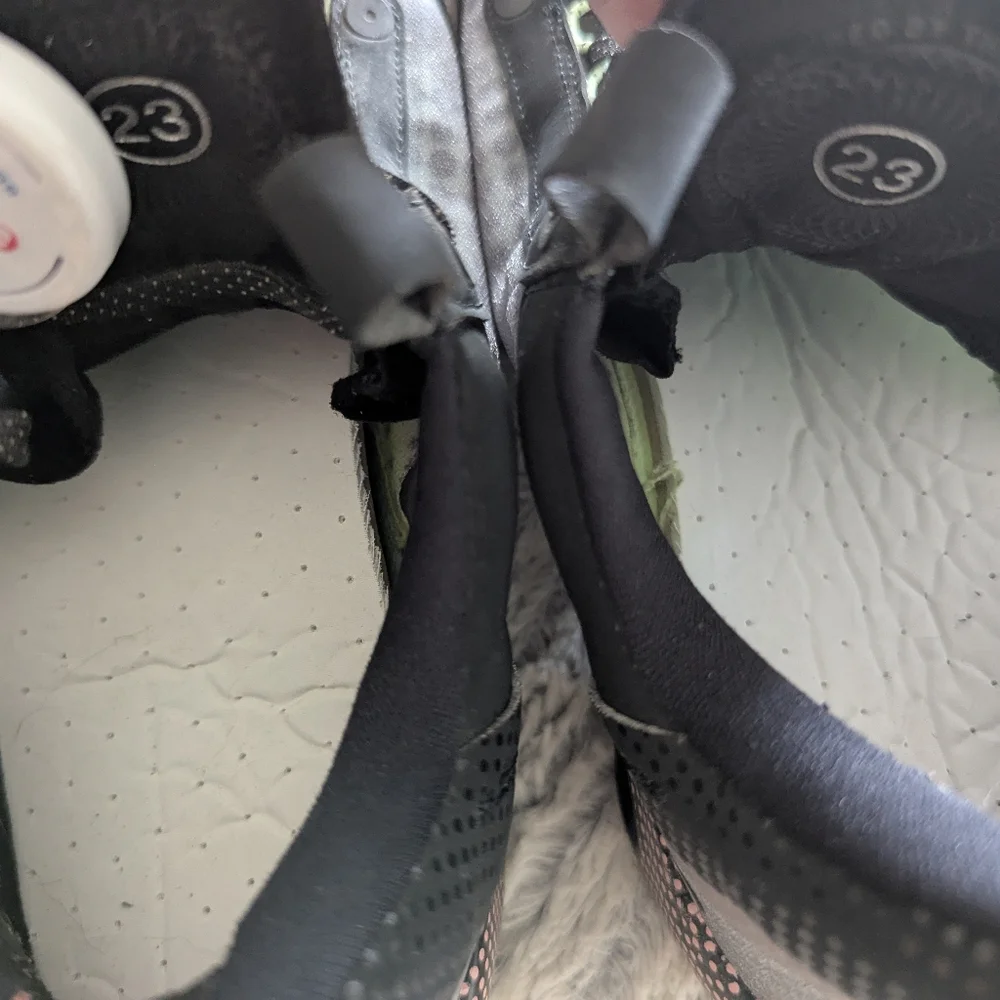 Jordan Black and Purple Athletic Shoes